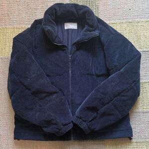 Everlane Navy Corduroy Puffer Jacket